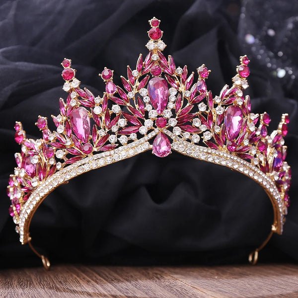 Baroque Crystal Water Drop Tiara Crown