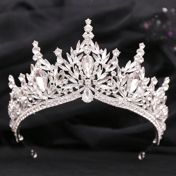 Baroque Crystal Water Drop Tiara Crown