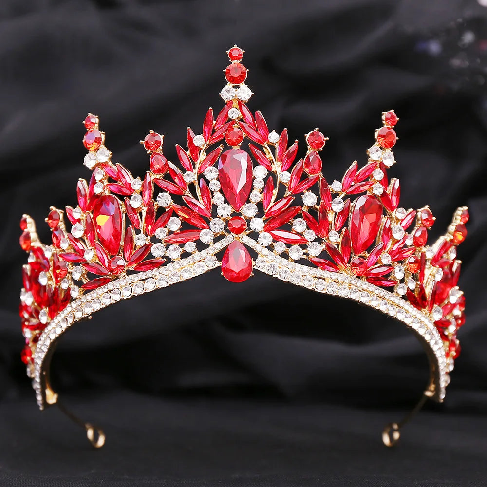 Baroque Crystal Water Drop Tiara Crown