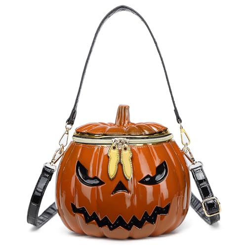 PVC Pumpkin-Shaped Crossbody Shoulder Bag