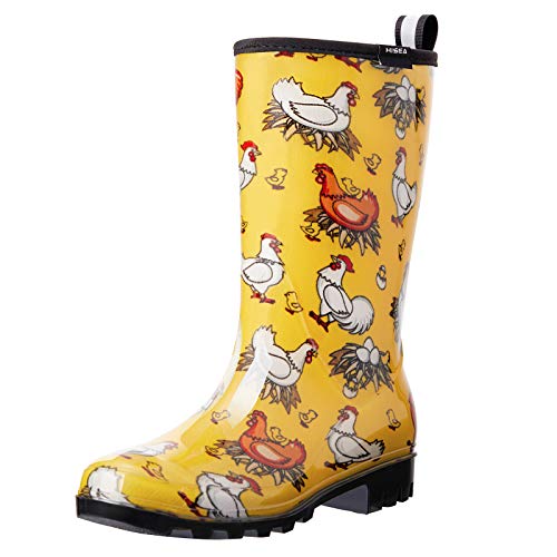 Rain Boots Waterproof Mid Calf Boots For