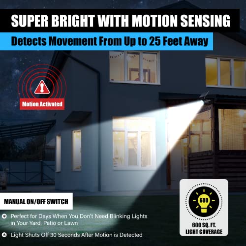 Bell+howell Bionic Spotlight Motion Solar Spot LED Light, for Garden, Lawn as Seen on tv