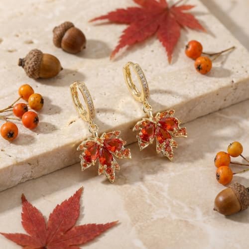 Gold Silver Small Hoop Dangle Earrings for Women, Trendy Dainty Rhinestone CZ Dangling Prom Wedding Leaf Flower Snowflake Butterfly Starfish Fashion Jewelry Gift