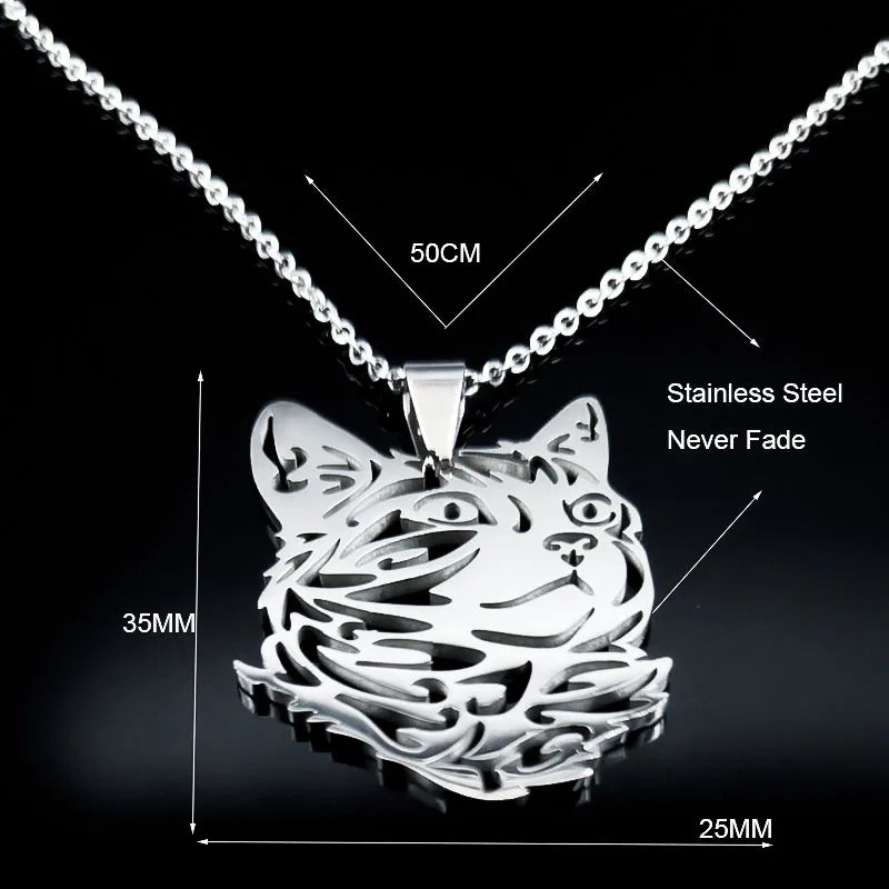 Cat Silhouette Necklace - Feline Spirit Jewelry