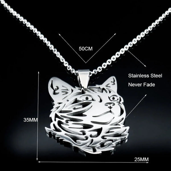 Cat Silhouette Necklace - Feline Spirit Jewelry