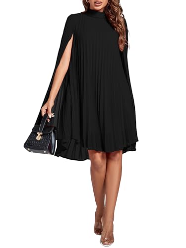 Women's Cloak Sleeve Party Midi Dress