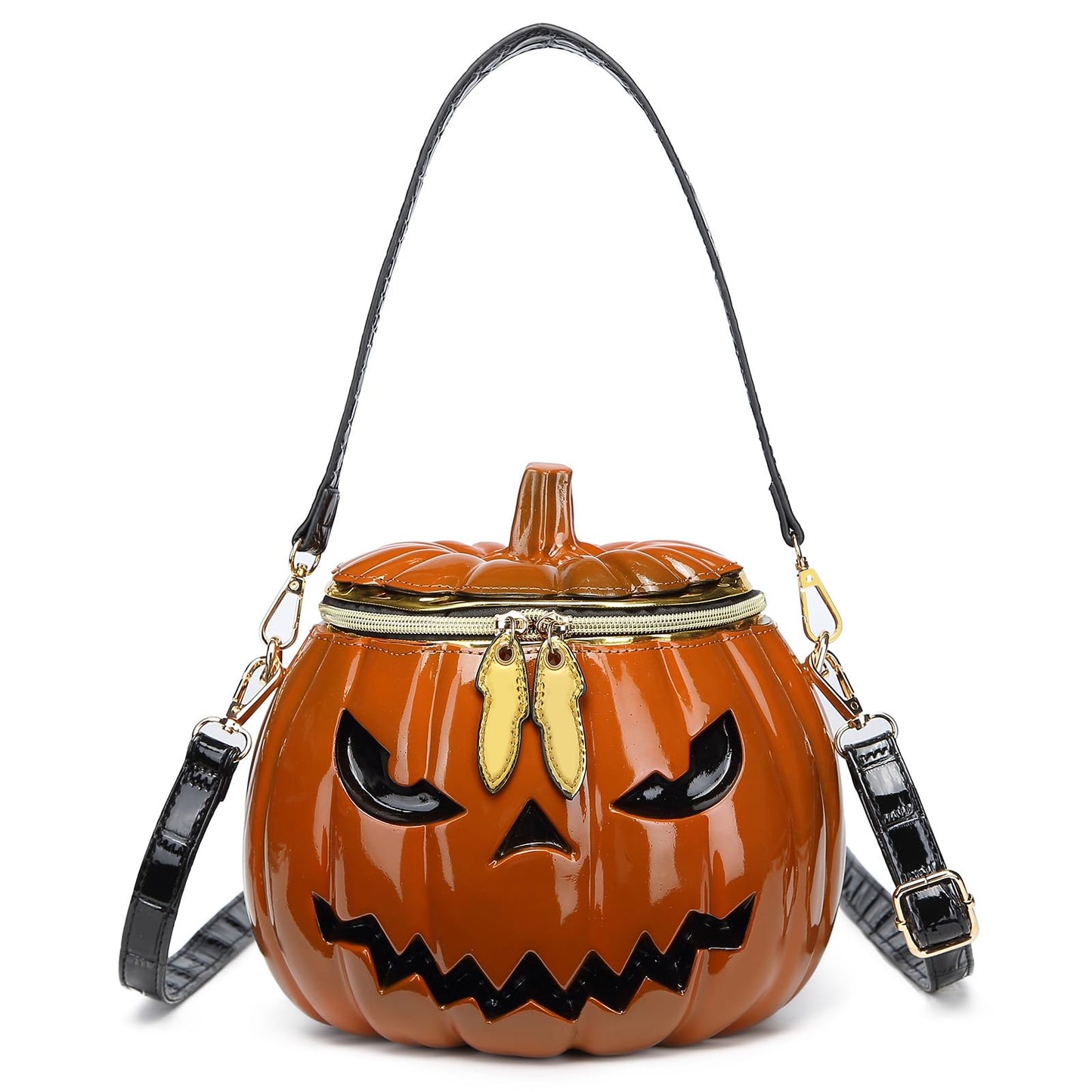 PVC Pumpkin-Shaped Crossbody Shoulder Bag