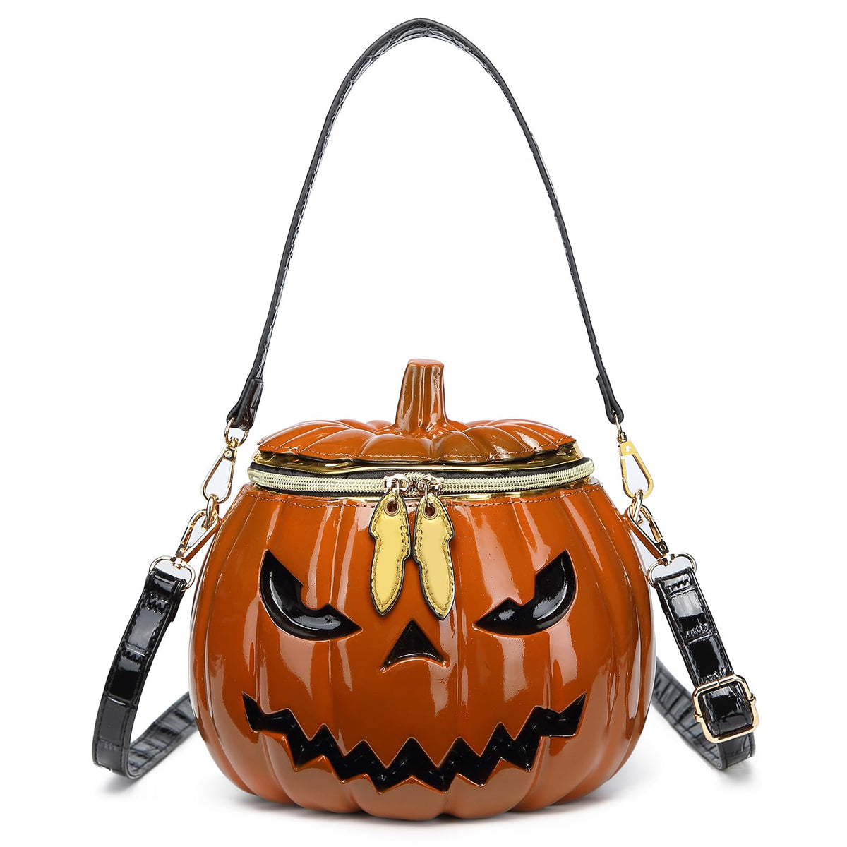 PVC Pumpkin-Shaped Crossbody Shoulder Bag
