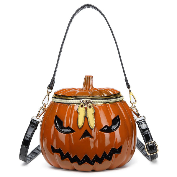 PVC Pumpkin-Shaped Crossbody Shoulder Bag