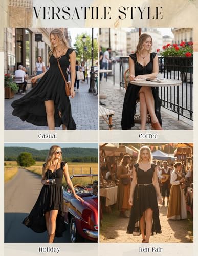Scarlet Darkness Renaissance Corset Dress Off Shoulder Chiffon Sundress