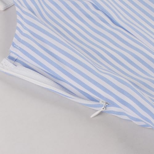 1950s Nautical Sailor Collar Swing Dress
