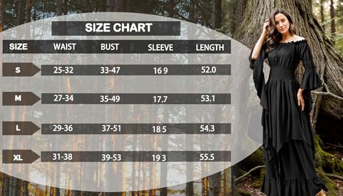 GOLDSTITCH Women's Victorian Dress Renaissance Medieval Costume Gothic Witch Dress for Women