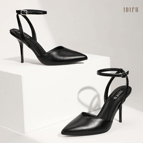 IDIFU IN4 High Heels for Women Stiletto Pumps Closed Toe