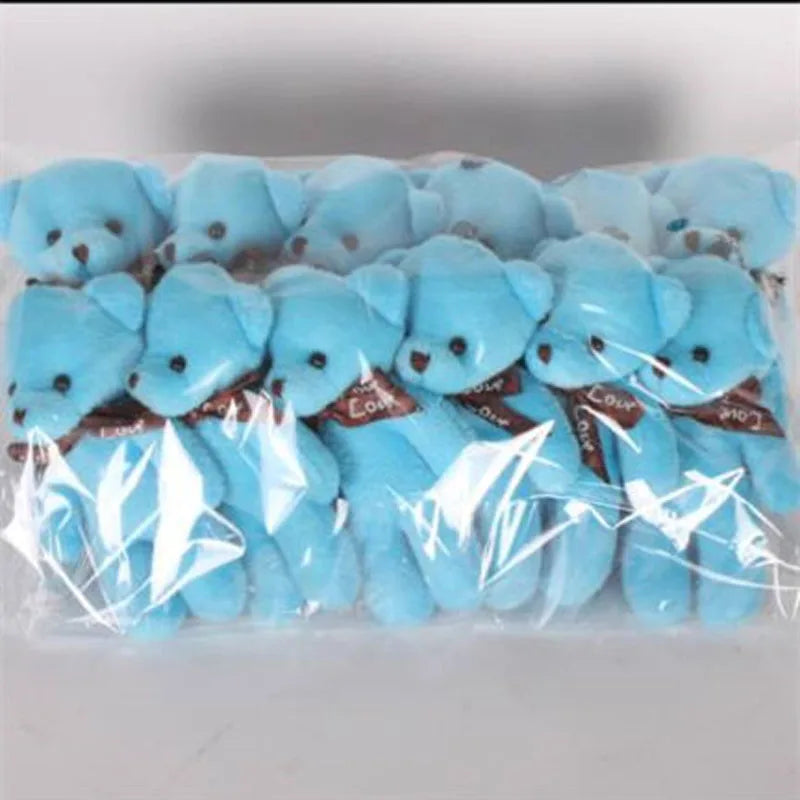 Mini Teddy Bear Keychains - Set of 12 Adorable Plush Bears