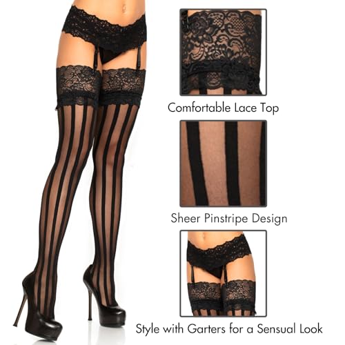 Lace Top Thigh-High Stockings