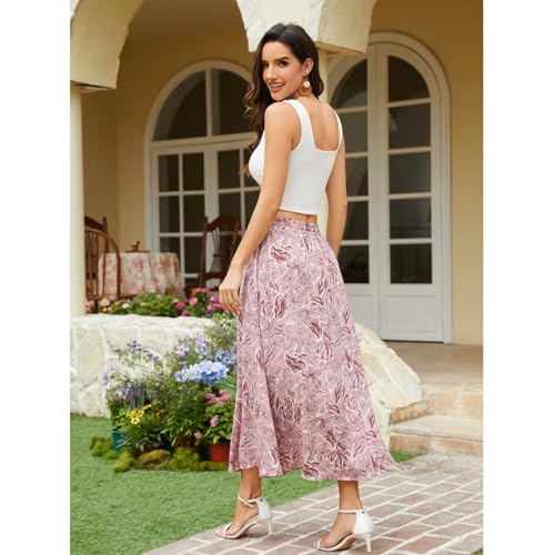 Maxi Skirts for Women with Pockets Long Midi Length