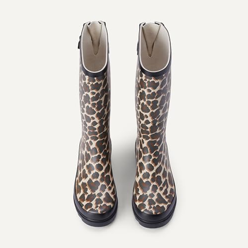 Women's Waterproof Tall Rain Boot With Adjustable