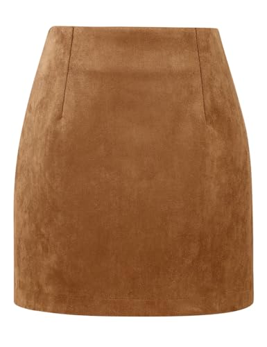 Womens High Waist Plaid Skirt Bodycon Pencil Wool Mini Skirts Main image