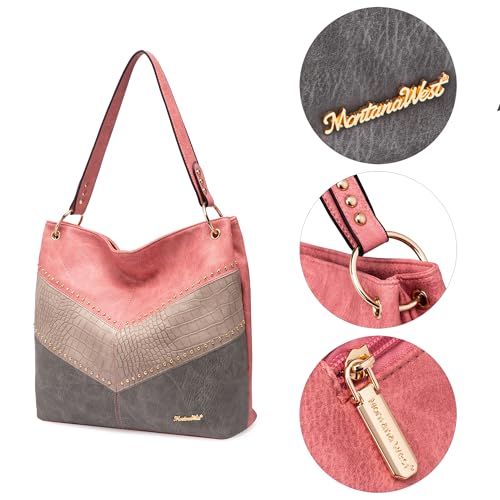 Hobo Shoulder Handbag with Back Pocket