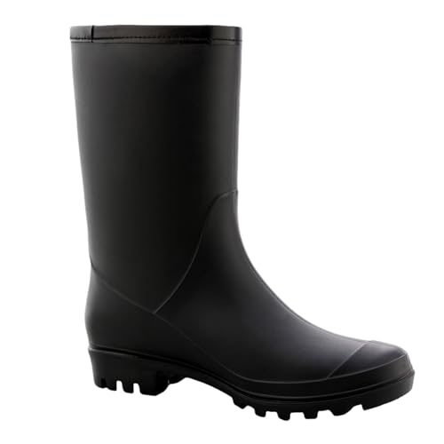 Women's Mid Calf Rain Boots Waterproof Fashion Shoes