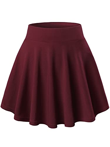 DJT Fashion Women's Versatile Skater Mini Skirt with Built-in Shorts
