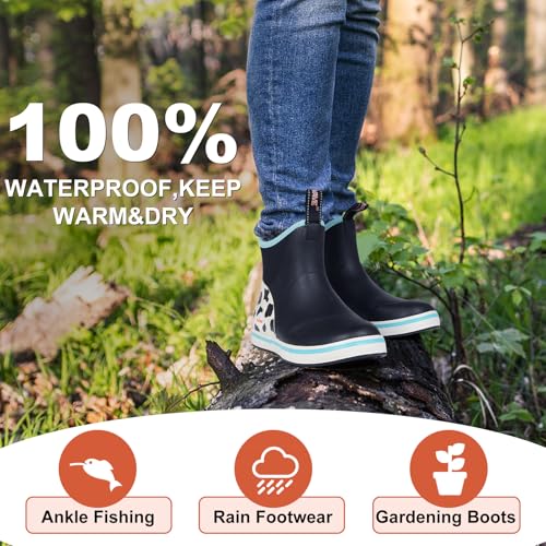 Women's Deck Boots Waterproof Ankle Rain