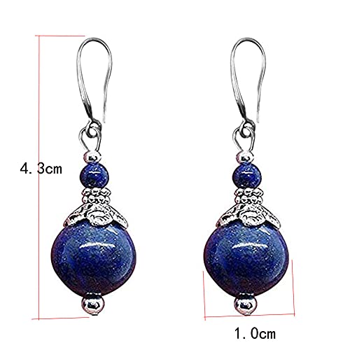 Double Lapis Lazuli Drop Bead Earrings
