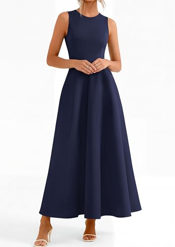 PRETTYGARDEN Women's Sleeveless Summer Elegant Maxi Dresses