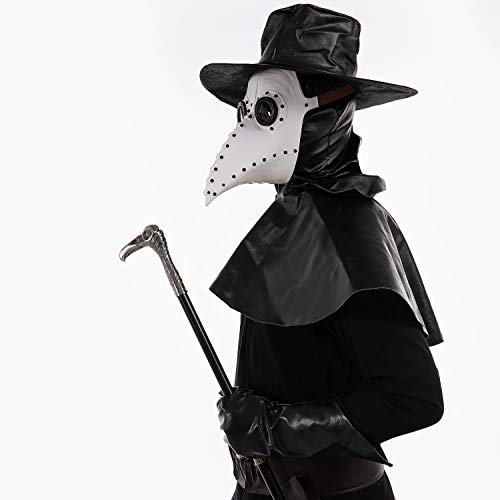 Plague Doctor Bird Mask Long Nose Beak Cosplay Steampunk Halloween Costume Props Latex Material