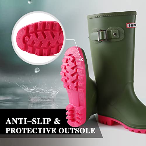 Rain Boots For Women, Waterproof Anti-slip Knee High Rubber Boots