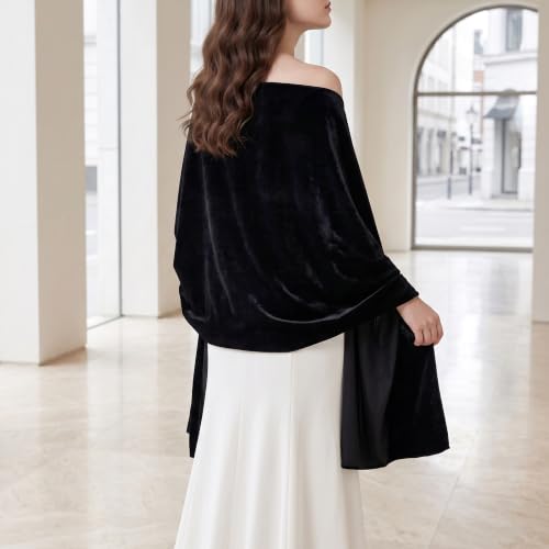 Velvet Bridal Shawl, Wrap for Wedding Banquet Evening Dress