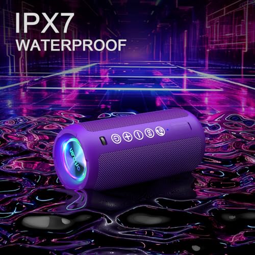 Ortizan 24W Bluetooth Speaker with LED Lights – 30H Battery