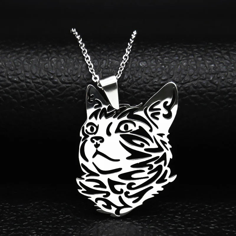 Cat Silhouette Necklace - Feline Spirit Jewelry