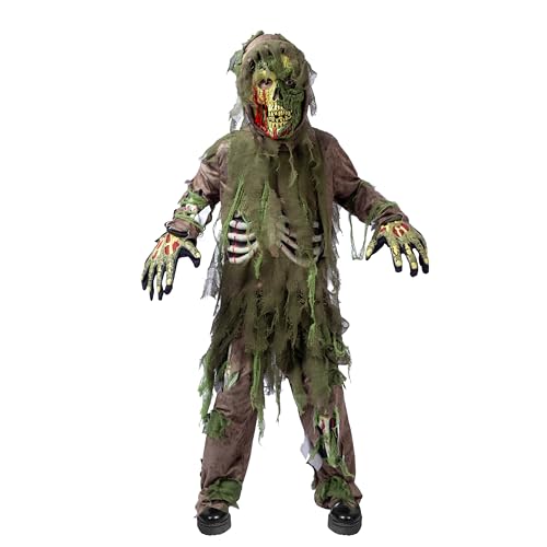 Spooktacular Creations Swamp Deluxe Skeleton Living Dead Zombie Costume for Halloween Kids Monster Role-Playing Main image