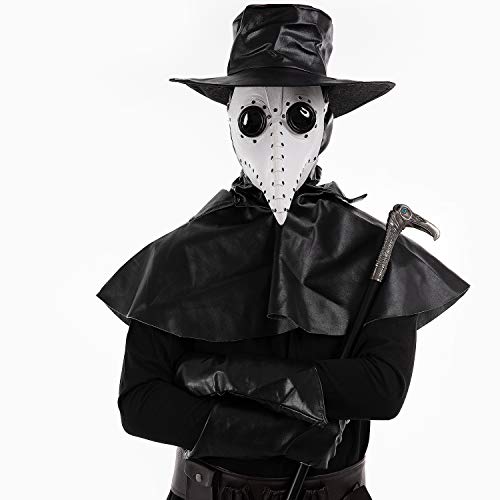 Plague Doctor Bird Mask Long Nose Beak Cosplay Steampunk Halloween Costume Props Latex Material