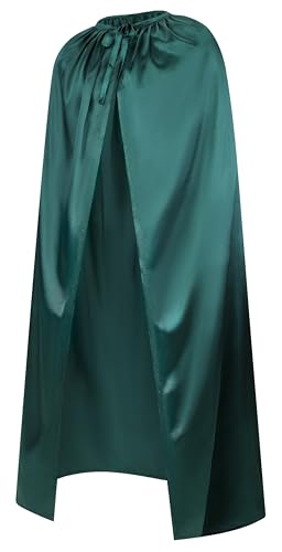Unisex Full Length Cape Cloak, Halloween Witch Vampire Wizard Knight Robe Cosplay Costume for Women Men