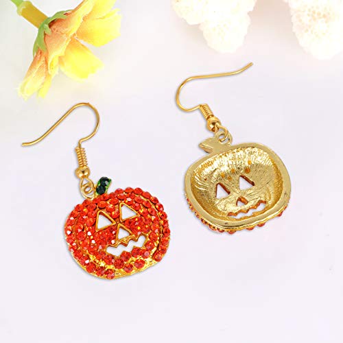 Halloween Pumpkin Earrings Red