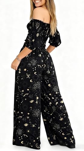 Womens Celestial Clothing Witchy Whimsigoth Outfits Cotton Co-ord Lounge Set Summer Vacation Travel Clothes