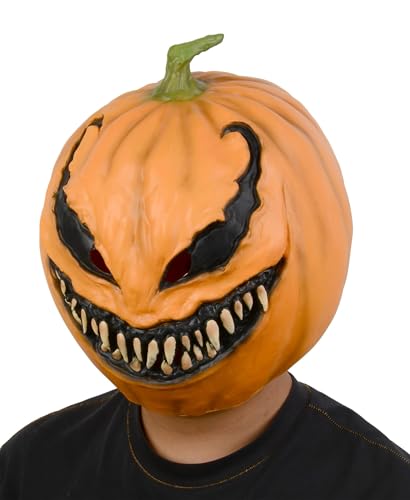 Creepy Pumpkin Mask, Scary Pumpkin Head Mask For Halloween Costume Party Props Adult Men Women Secondary image