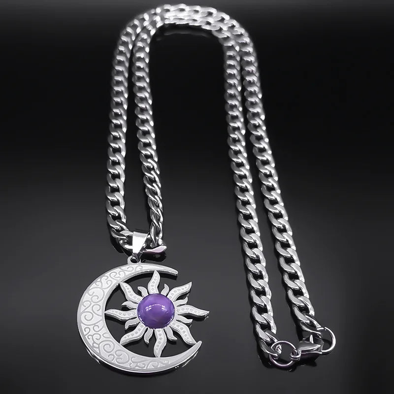 Wicca Sun And Moon Necklaces Stainless Secondary image