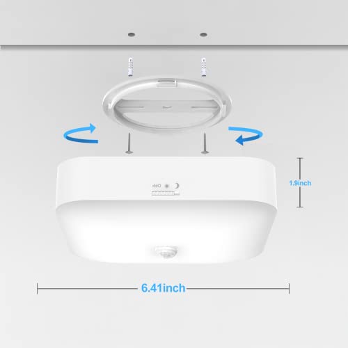 Rechargeable Motion Sensor Closet LED Light for Shower Stairs Hallway Pantry Porch Garage, 5000k