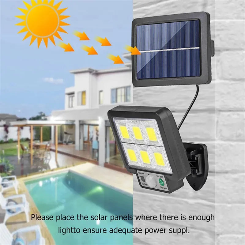 Homefish LED Solar Split Wall Lamp With Motion Sensor Outdoor Waterproof Emergency Lighting for S...