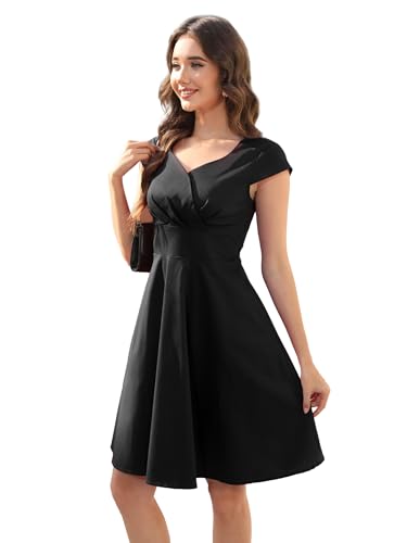 1950s Retro Vintage Elegant Dress with Pockets
