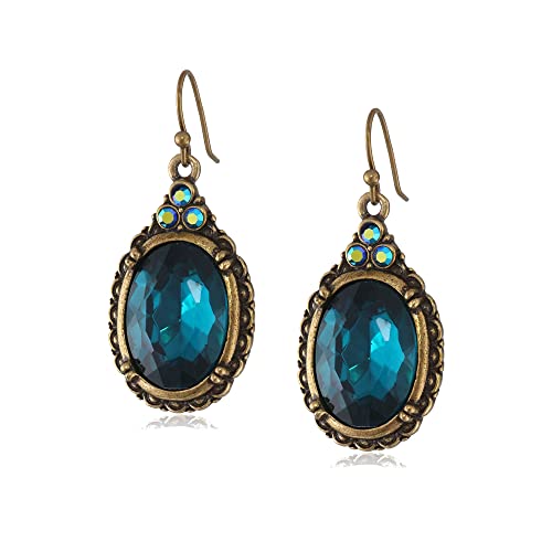 1928 Jewelry "Victorian" Oval Multi Faceted Drop Earrings