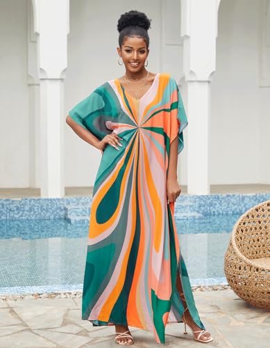 Women's Plus Size Beach Lounge Kaftan Maxi Dress swimsuit coverup for women