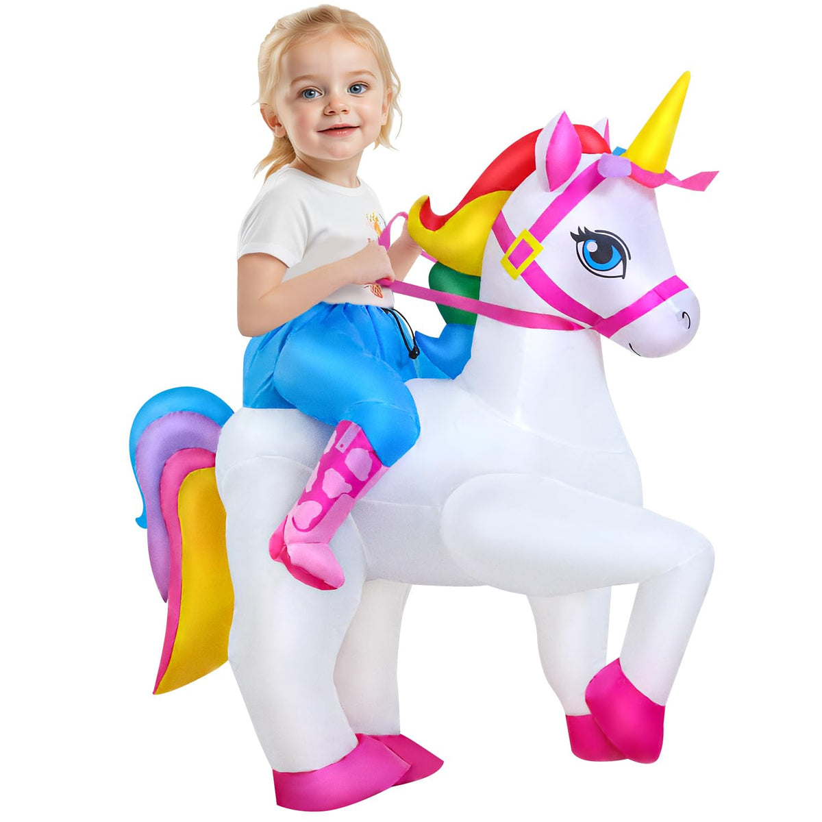 Inflatable Unicorn Costume Kids Unicorn Costume For Halloween Party Cosplay Blow Up Costume For Kids