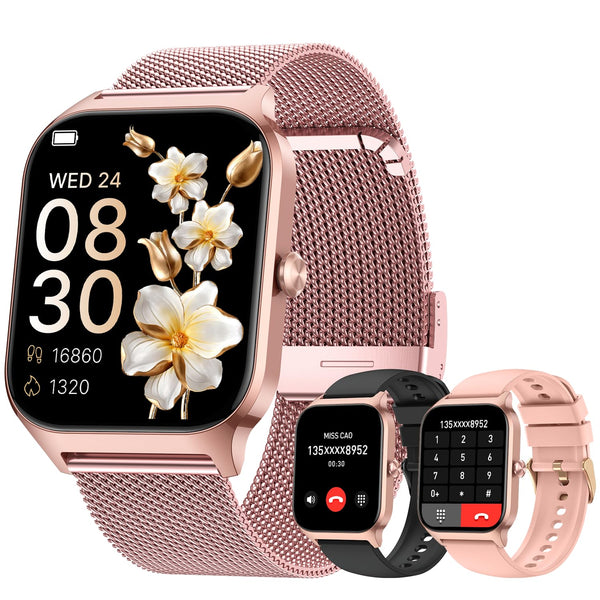 Smart Watch for Women Fitness Tracker: Rose Gold Bluetooth Make Answer