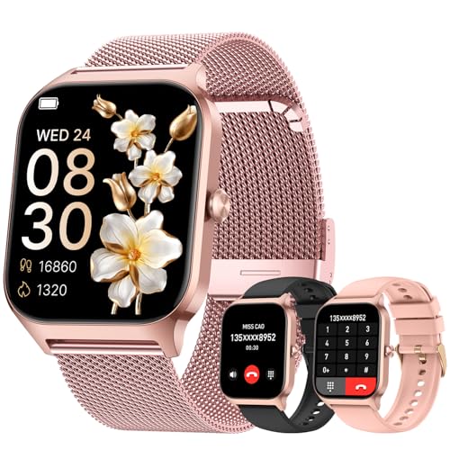 Smart Watch for Women Fitness Tracker: Rose Gold Bluetooth Make Answer