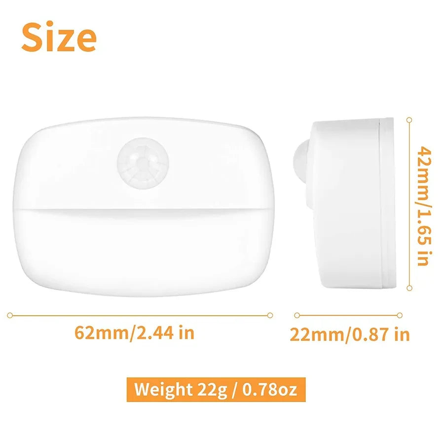 Auto On/off LED Smart Night Lamp Under Cabinet LED Light for Night Cupboard Closet Stairs
