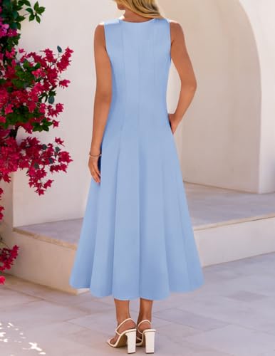 MEROKEETY Women's Semi Formal Cocktail Wedding Guest A Line Maxi Dresses